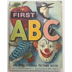 Vintage First ABC: An Educational Picture Book Hardcover XL 9.5"x12"